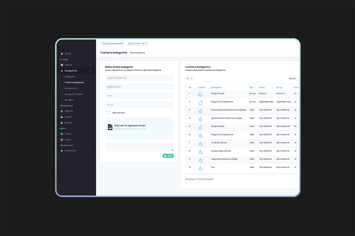 Program për real estate Saas