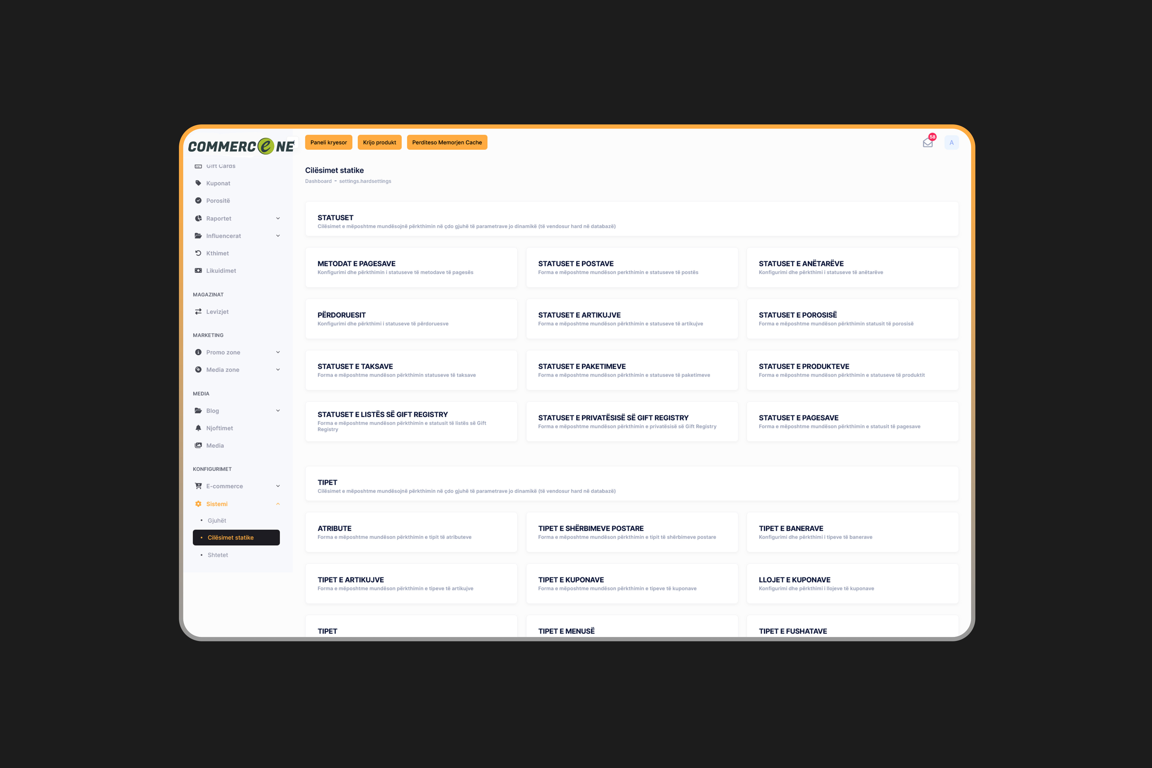 Platformë shitjesh online Commerce One Saas